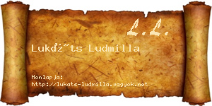 Lukáts Ludmilla névjegykártya